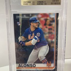 Pete Alonso RC 2019 Topps ‘Black’ #475 Series 2 Limited Print 57/67 Beckett 9.5 