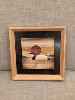 Canvasback Duck Insartia Wood Art Wall Decor