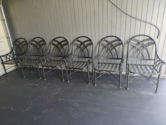 6 outdoor patio Gothic garden chairs