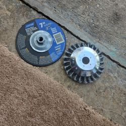 Desbaratador De 7"  Para Metal Y Una Rueda De Alambre Para Limpiar Las Dos X 20