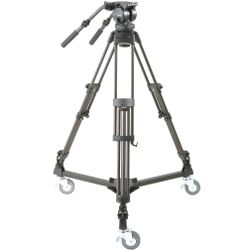 Libec LX-7 Professional Tripod System + DL-5 Spreader + Rolling Dolly (ENG / Video Studio)