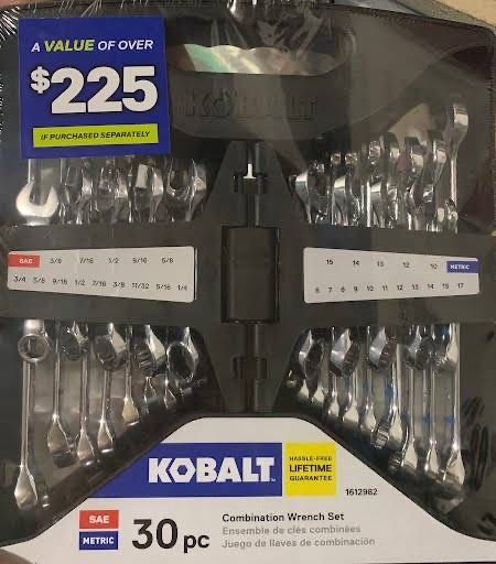 New Kobalt 30 pc Combination Wrench Set