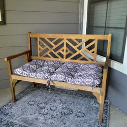 Solid Wood Porch Bench