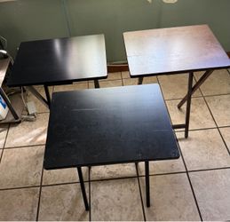 Set of 3 Folding TV Tray Tables