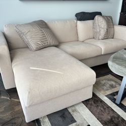 IKEA Finals Sofa With Chaise Beige