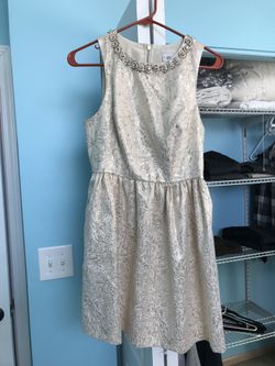 Dress in ivory and gold size 4