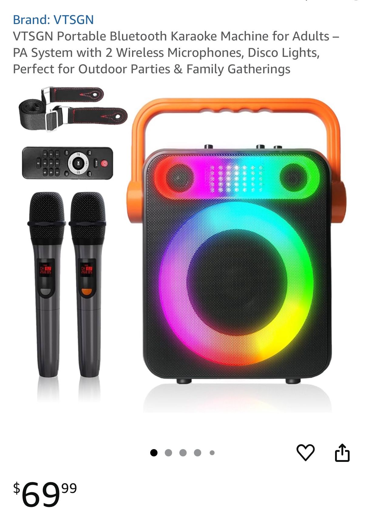 VTSGN Bluetooth Karaoke Machine – Brand New (Open Box) 🎤✨
