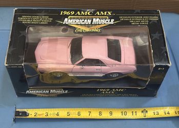 Ertl American Muscle 1969 AMC AMX 1:18 Scale Diecast Car LE Pink Limited Edition
