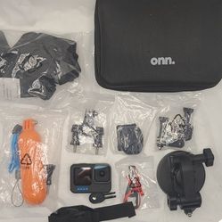 GOPro 10 Camera with case and accessories 