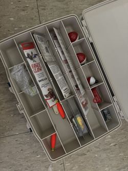 FISHING BOX WITH STUFF