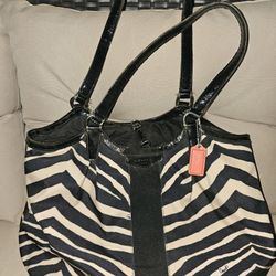 Coach Print/Zebra Purse