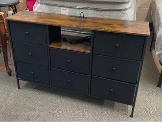 LED Dresser with Power Outlets