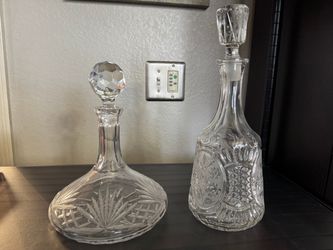 2- Lead Crystal Decanters