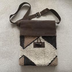 NOMAD by Endu Leather Crafts Brown Leather Patchwork Crossbody Bag