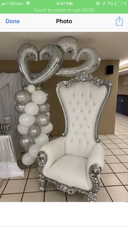 Silver Throne Chair for your next event