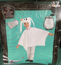 New Nightmare Before Christmas Zero kids size 4/6 Costume w/ Light Up Nose