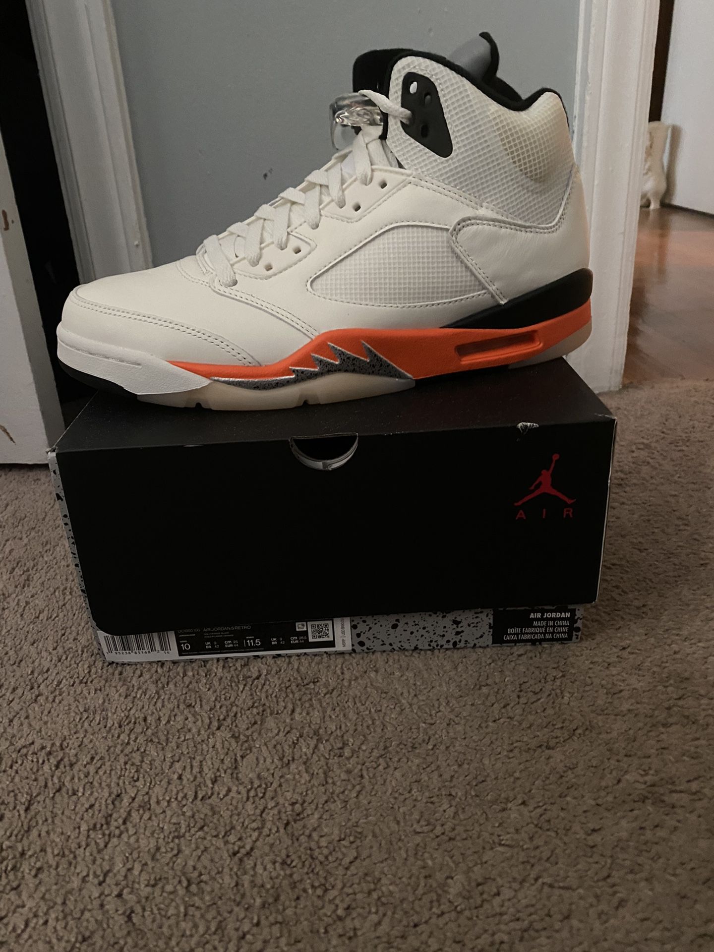 Jordan 5 Retro Orange blaze Size 10