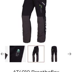 AT4010Breathflex Chainsaw Pants Black And Green In Color Size Medium 