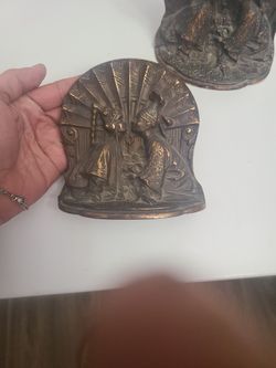 Solid Bronze Antique Chinese Bookends