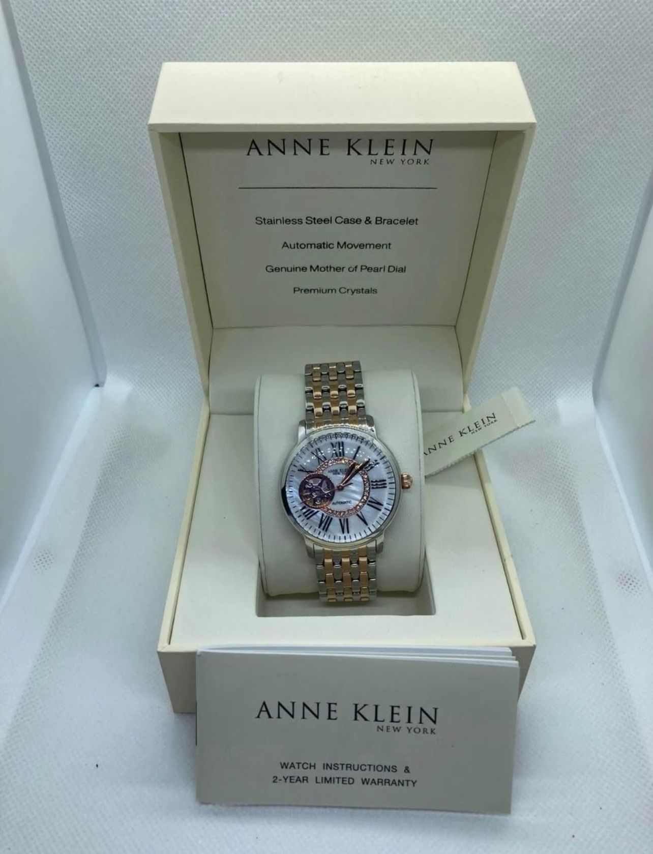 Anne Klein Women's Automatic Mother of Pearl Dial Ladies Watch 12