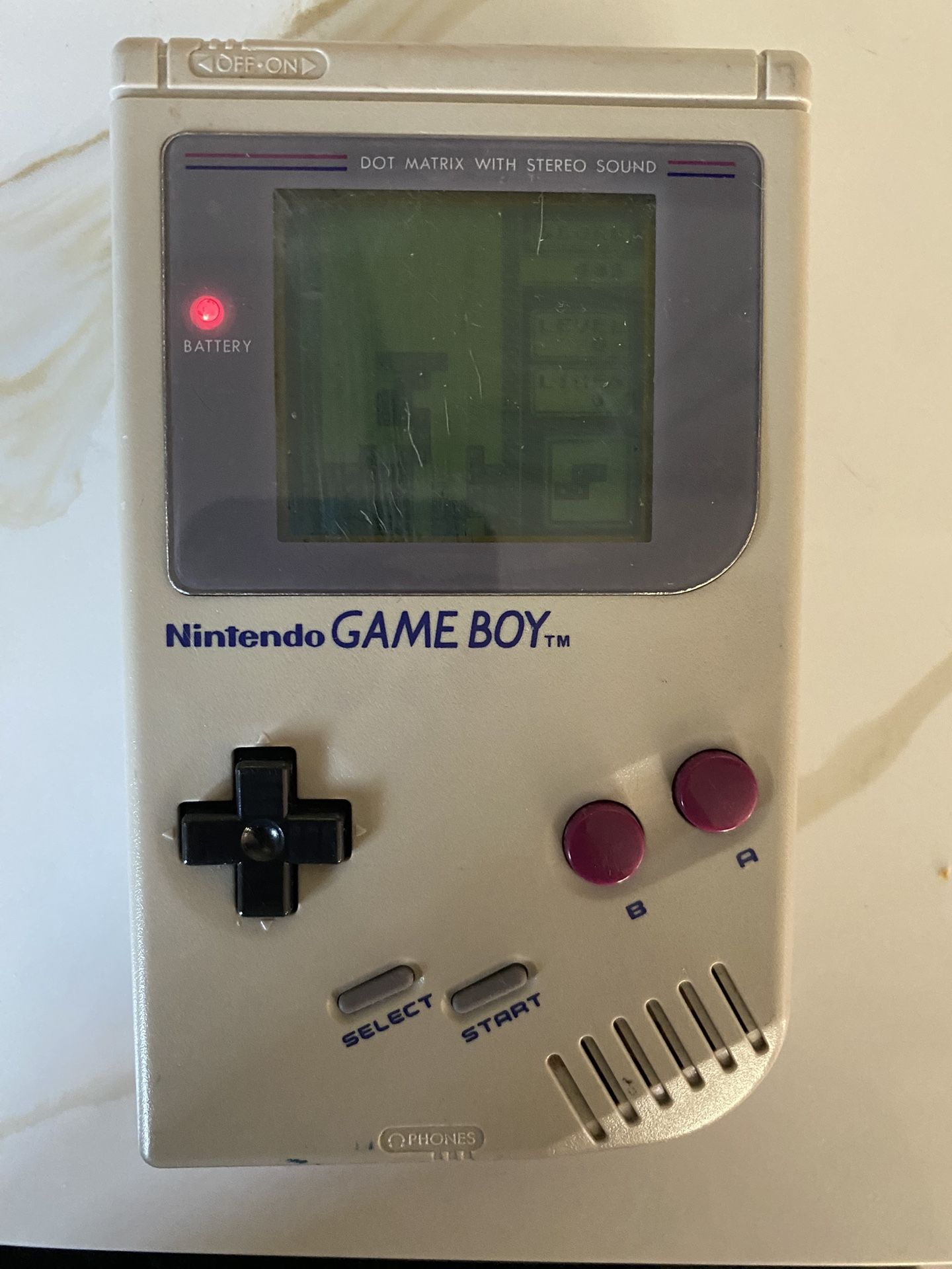 Old Game Boy With Tetris