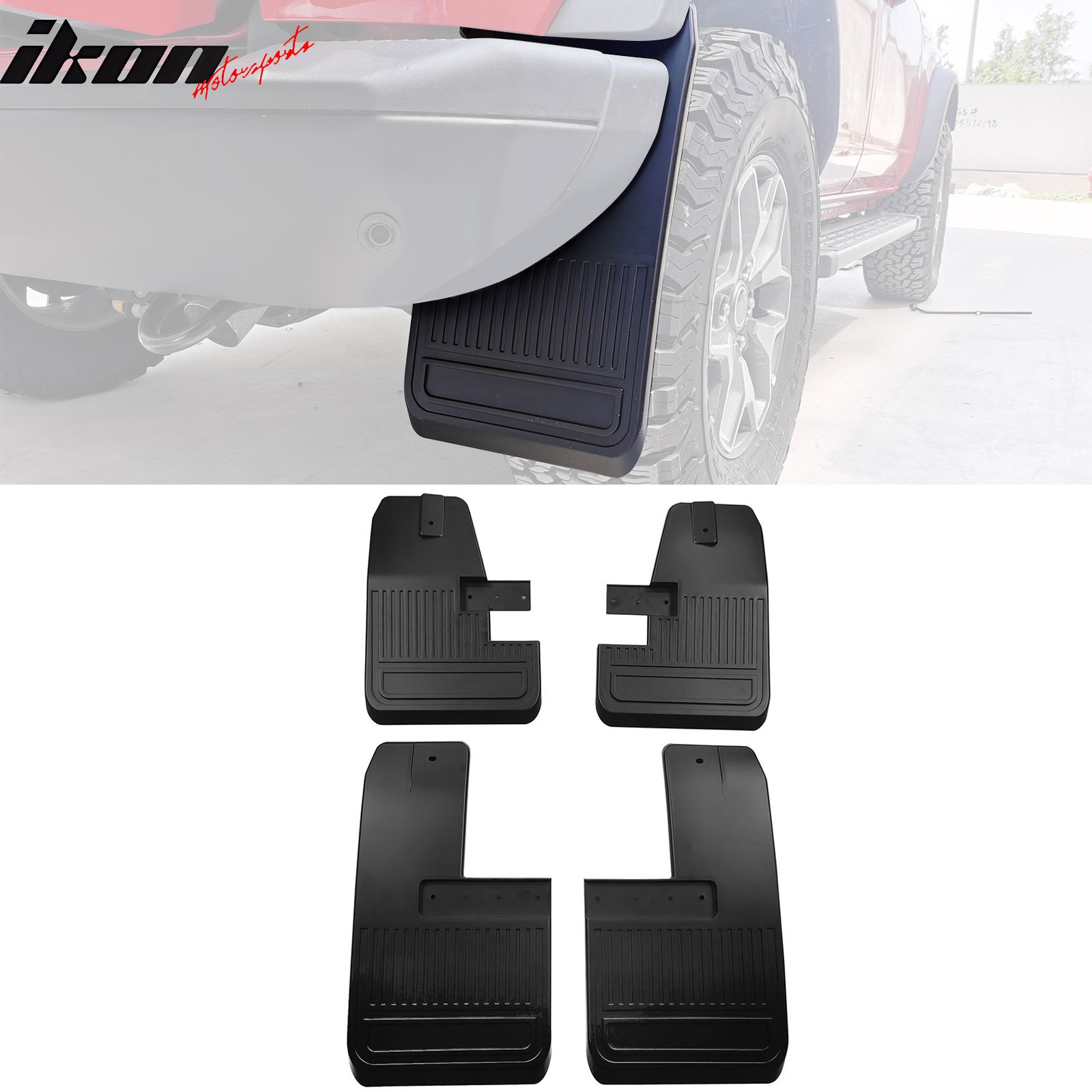 Fits 2021-2025 Ford Bronco 2/4 Door Black Front Rear Mud Flaps Splash Guards PP 4PCS