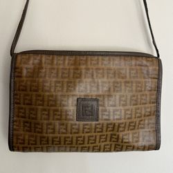 FENDI Tan Authentic Leather Bag 