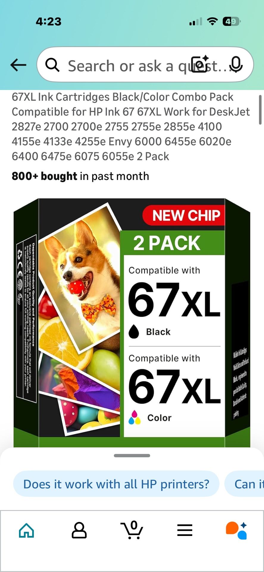 Ink 67 See Pics For Your Printer