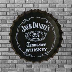 14” Jack Daniel's Bottle Cap Metal Tin Sign
