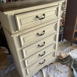 Dresser set with mirror.