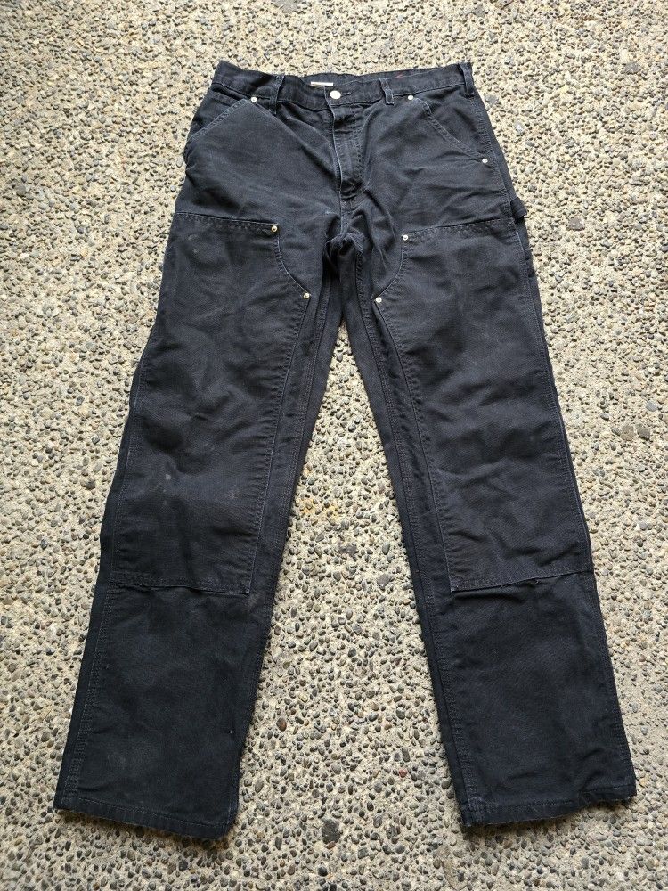 Carhartt Double Knee  B136blk Sz 33x32