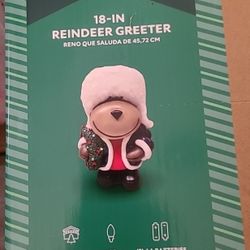 New Christmas Reindeer Door Greeter With LED Lights