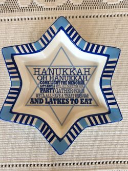 Our Name is Mud Star of David Hanukkah Dish. New. In original box.