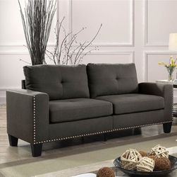 Designer sofa with Nailheads