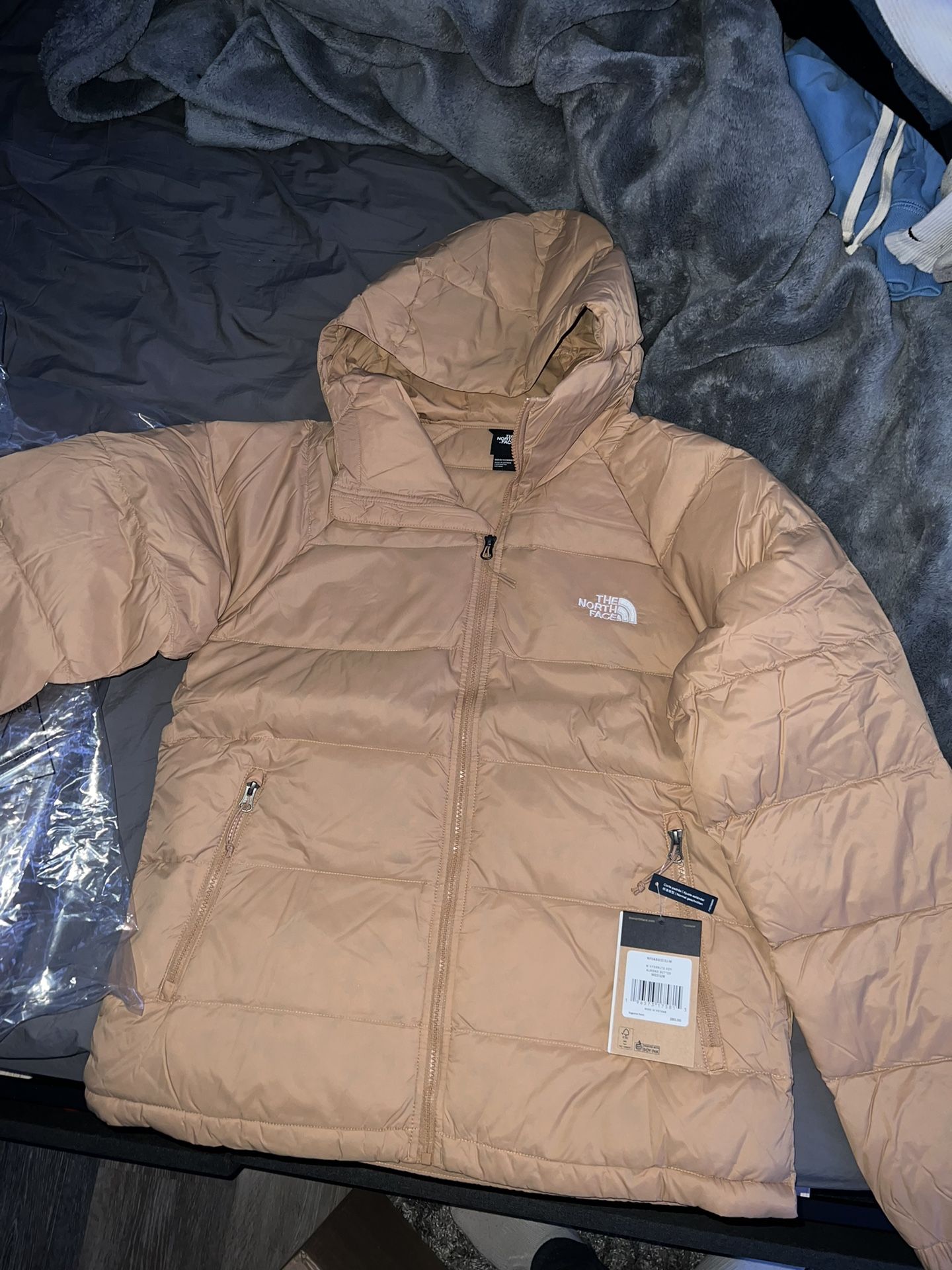 Brand New Northface Mens Puffer Jacket Tan Size Medium Shipping Only