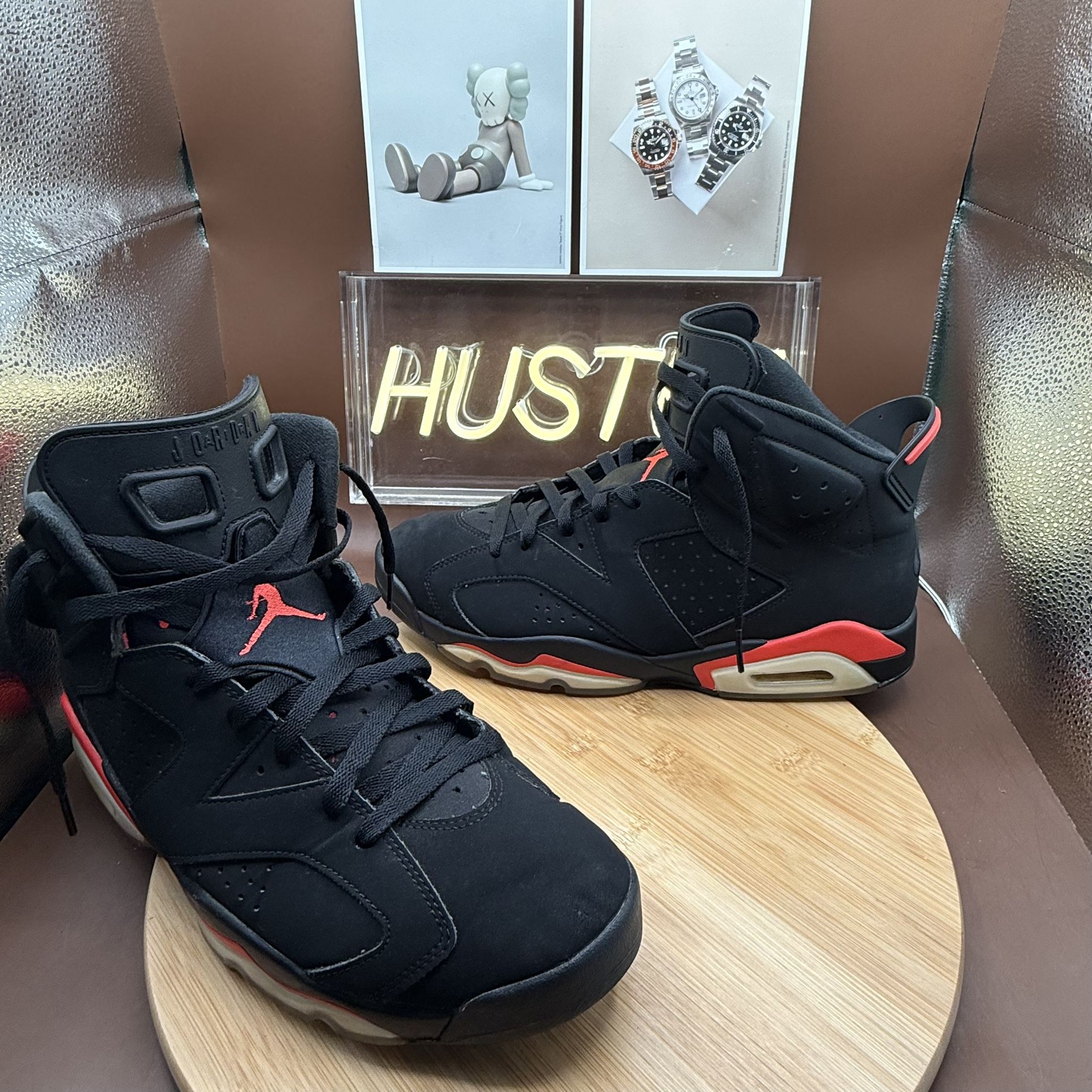 Air Jordan 6 Retro "Black Infrared" (2019) Men's Size 11.5