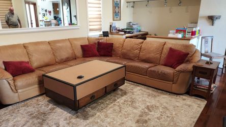 FREE Real Leather Sectional Couch Mira Mesa