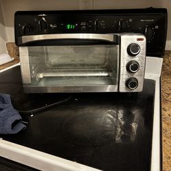 A toaster oven