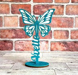 Custom Name Wooden butterfly