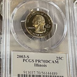 PCGS PR70DCAM State quarter - Illinois