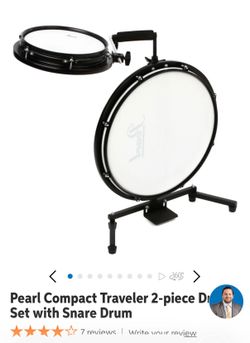 Pearl Compact Traveler 2-piece Drum Set with Expansion Pack