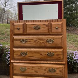 Rare Solid Oak 6-Drawer Lift-Top Chest REDUCED to  JUST $259!