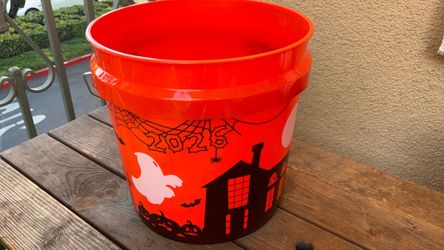 Viral Halloween Home Depot Orange Trick-Or-Treating Bucket