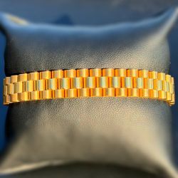 Brand New 18k solid yellow gold Rolex Presidential Watch linked style 8” bracelet 11mm