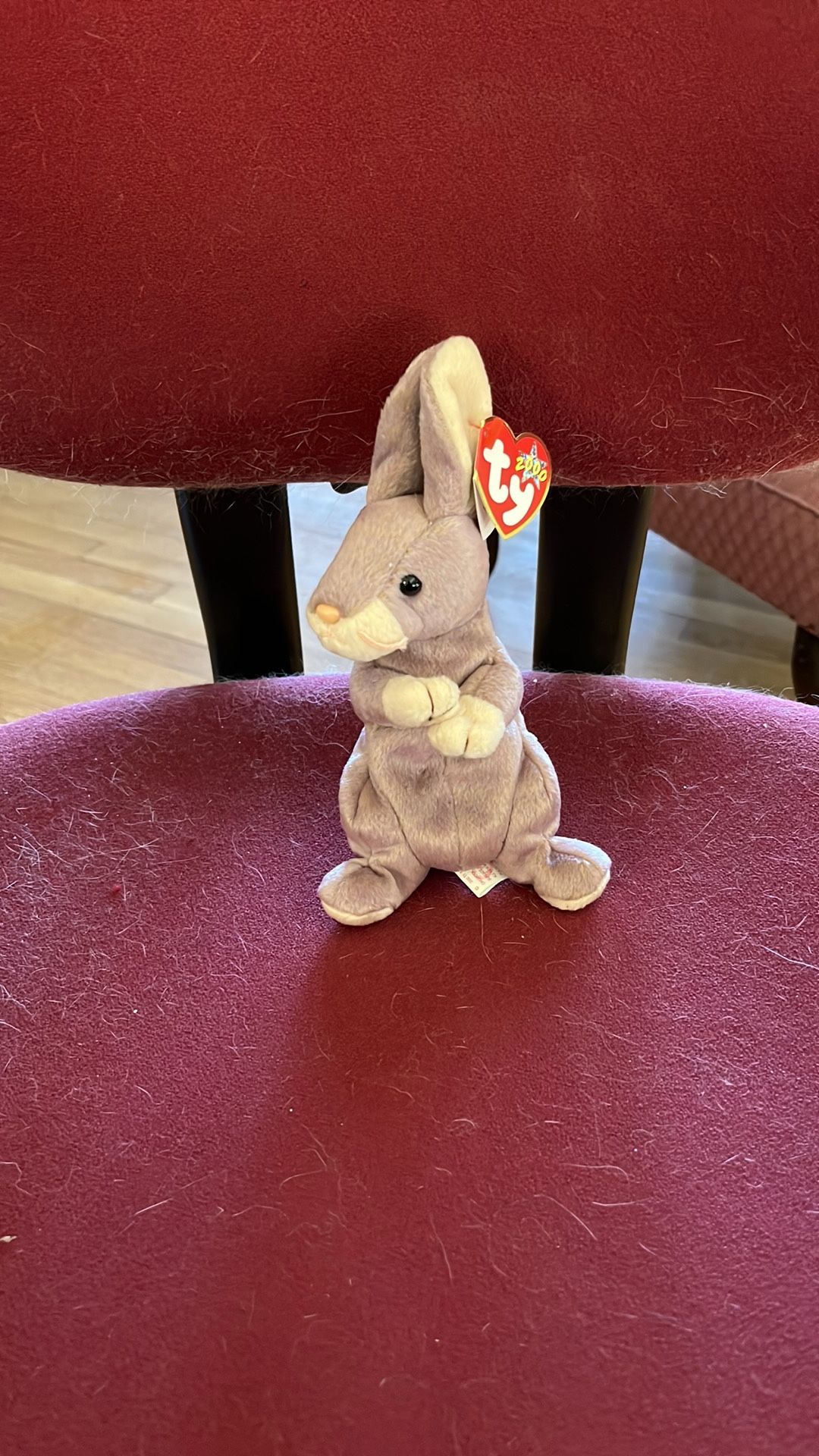Ty 2000 Beanie Babies Purple “Springy” Bunny Plush Toy