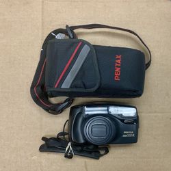 Pentax Zoom 105-R Black 38-105mm Point & Shoot Camera Cam Manual Handheld Lightweight Film Photo Photography Hobby Outdoors 