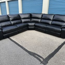 Power reclining sectional sofa couch