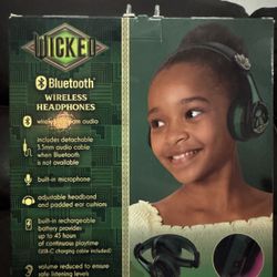 eKids Wicked Elphaba Bluetooth Headphones, Wireless Headphones with Microphone