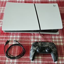 PS5 With Camo Controllers , USB Cable And Power Cable