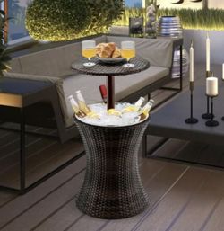 Adjustable Outdoor Patio Rattan Ice Cooler